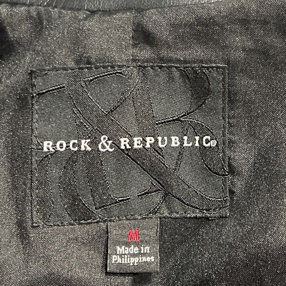 Rock & Republic Faux Leather Moto Jacket, Medium, Women's - Picture 10 of 11